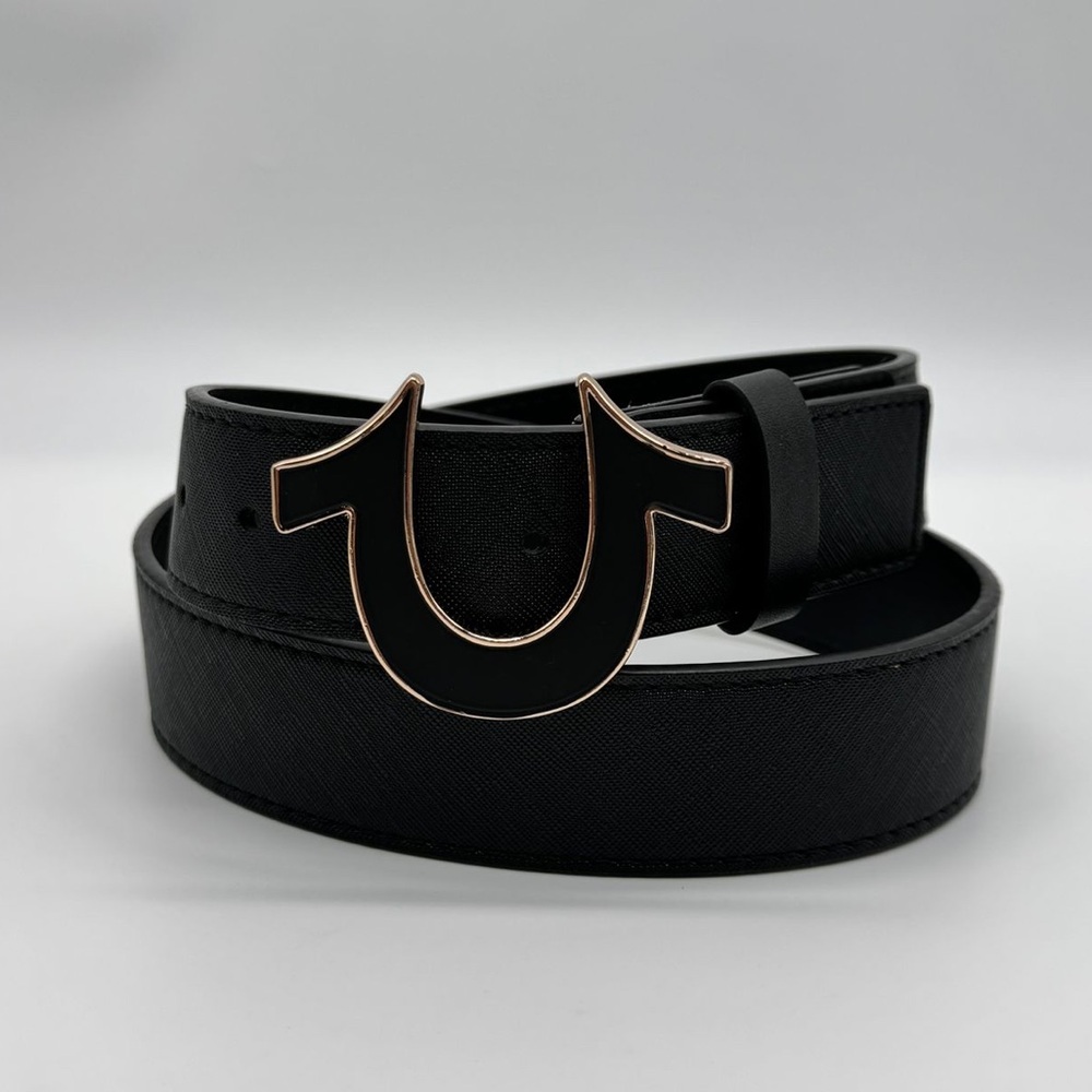 True Religion Gains Horseshoe Harness Buckle Belt Brand New 36